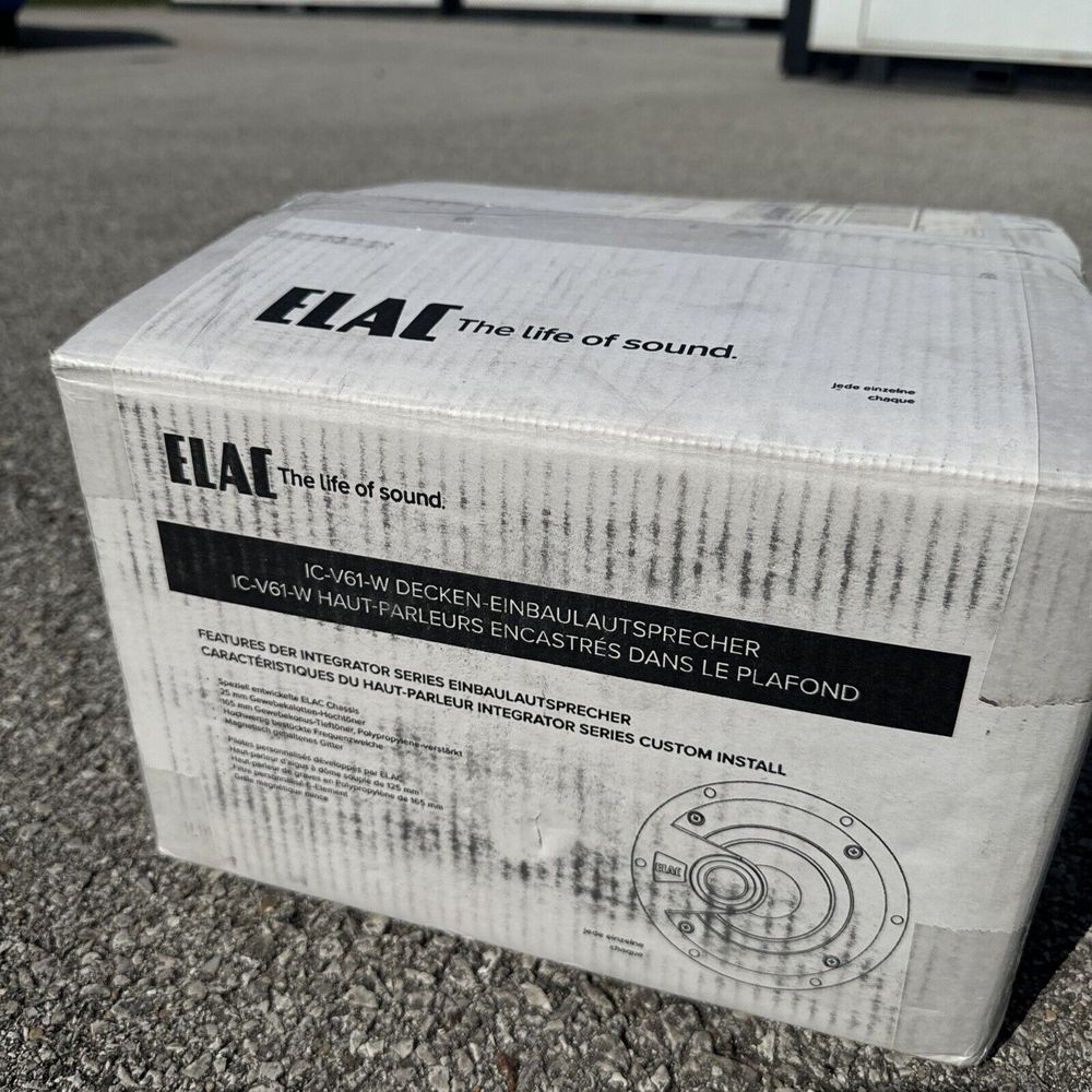 Elac Vertex Series 6.5" In-Ceiling Speakers IC-V61-W (Each) New In Box
